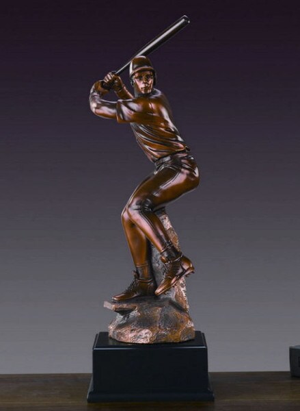 Baseball Sculpture Batter Figurine Sport Award Statue Trophy Statuette